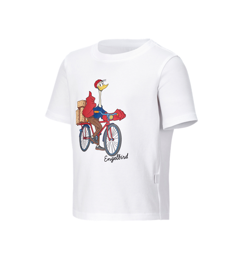 Hauts: e.s. T-shirt cotton stretch engelbird, enfants + engelbird1/blanc 3