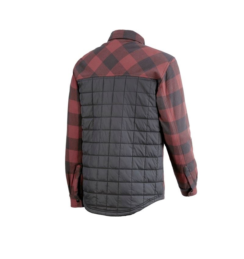 Hauts: Chemise à carreaux toute saison e.s.iconic + rouge oxyde/gris carbone 7