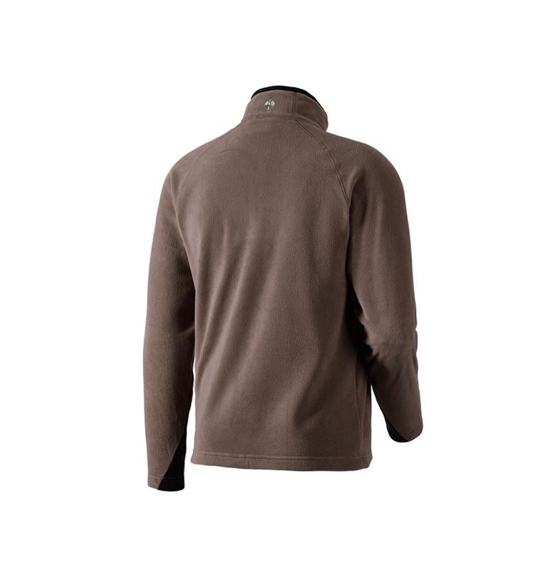 Hauts: Pull camionneur en laine polaire dryplexx® micro + marron 2