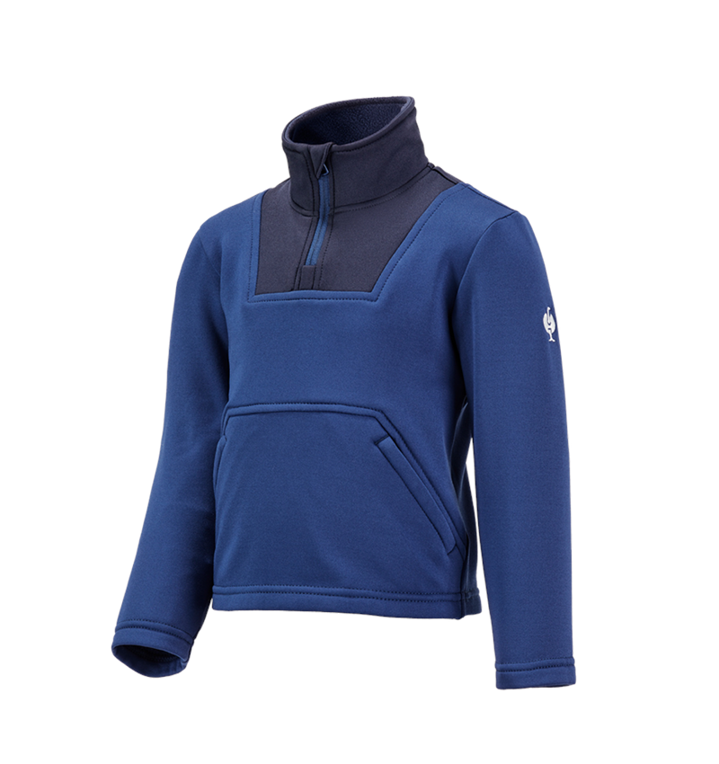 Hauts: Pull de f. thermo stretch e.s.concrete, enfants + bleu alcalin/bleu profond 2
