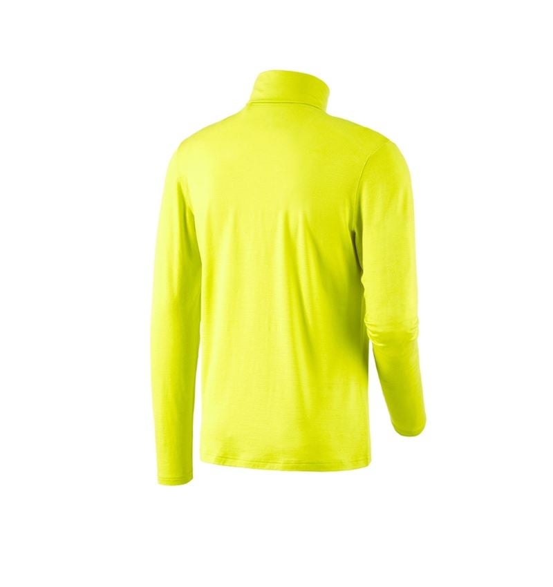 Shirts & Co.: Rollkragenshirt Merino e.s.trail + acidgelb/schwarz 4