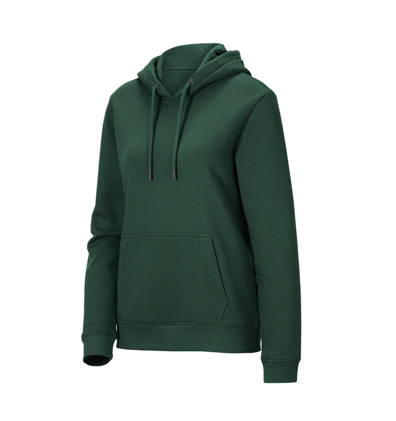 Hauts: e.s. Sweatshirt à capuche poly cotton, femmes + vert 2