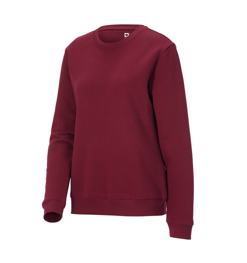 Shirts & Co.: e.s. Sweatshirt poly cotton, Damen + bordeaux 4