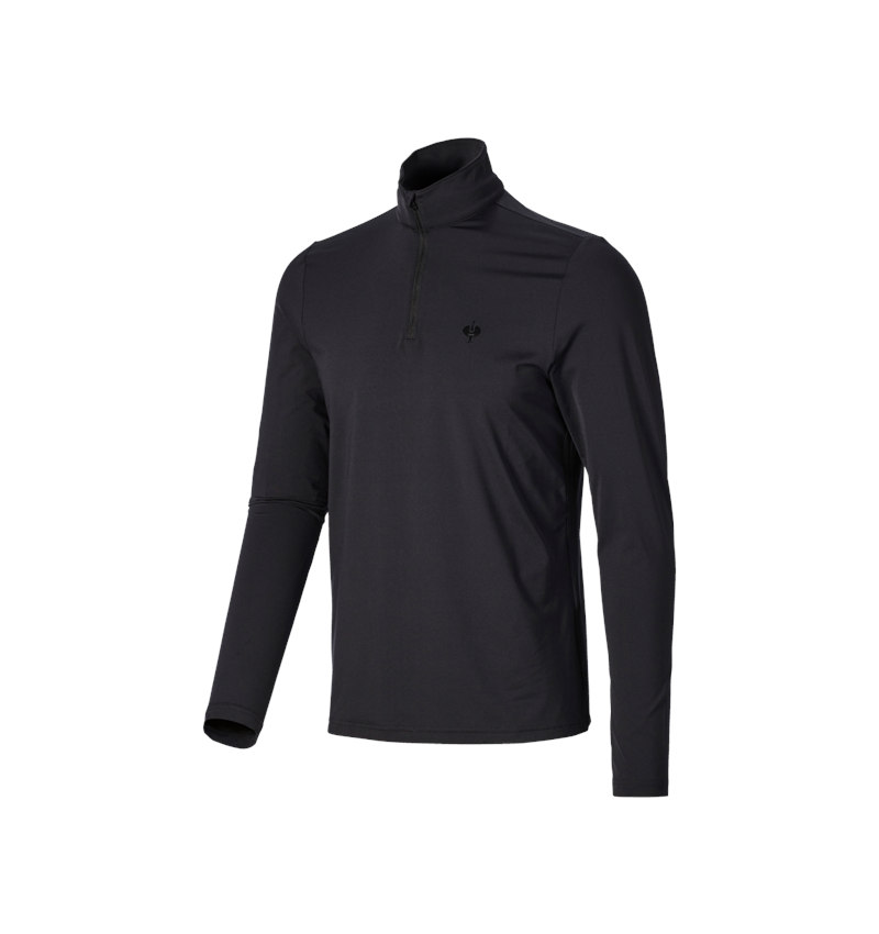 Bekleidung: Funktions Troyer-Longsleeve UV e.s.trail + schwarz 2