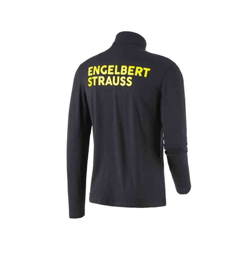 Shirts & Co.: Troyer Merino e.s.trail + schwarz/acidgelb 3