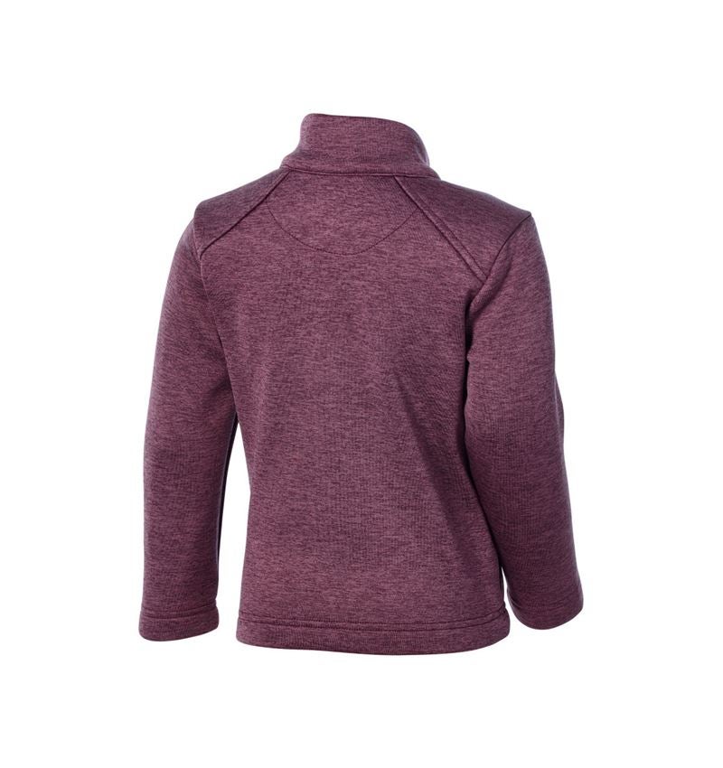 Shirts & Co.: Troyer thermo stretch e.s.trail, Kinder + mahagonirot melange/opalrot 3