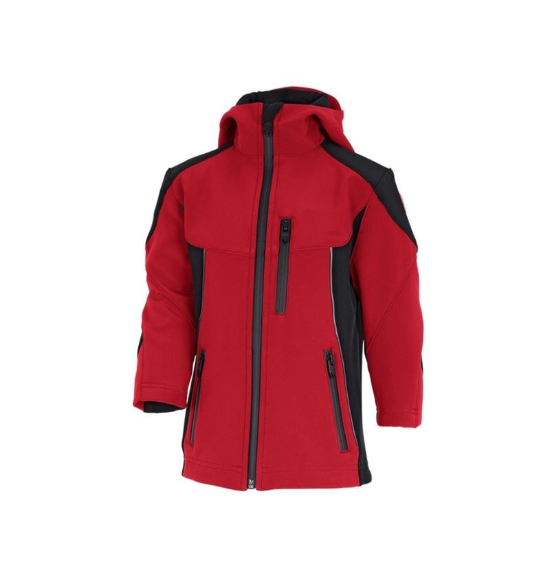 Vestes: Veste softshell e.s.vision, enfants + rouge/noir
