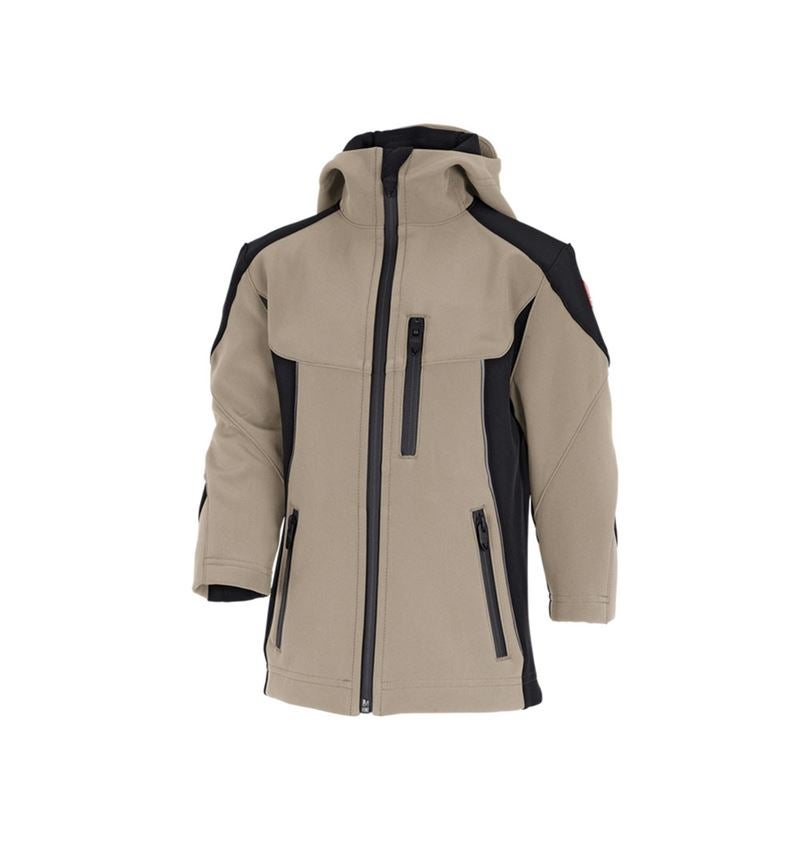 Vestes: Veste softshell e.s.vision, enfants + glaise/noir 6