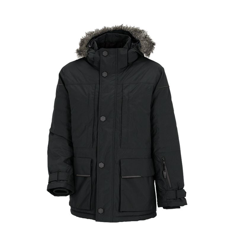 Vestes de travail: Parka d'hiver e.s.vision, hommes + noir 2