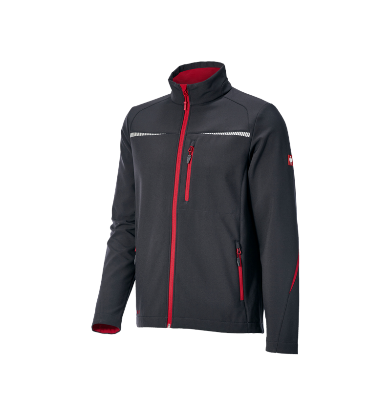 Arbeitsjacken: Softshelljacke e.s.motion 2020 + graphit/feuerrot