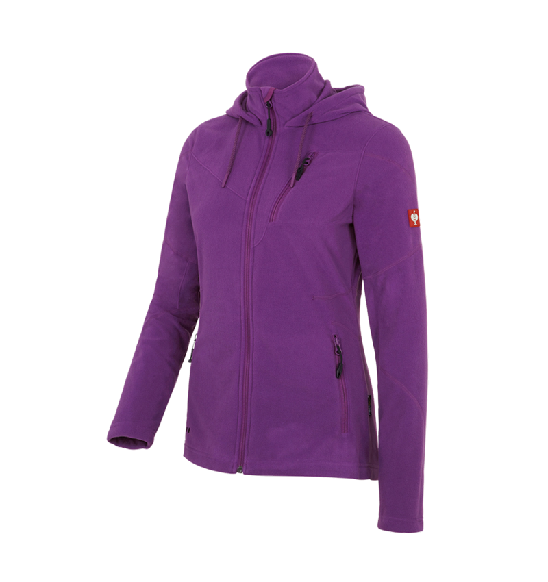 Jacken: Kapuzen Fleece Jacke e.s.motion 2020, Damen + violett
