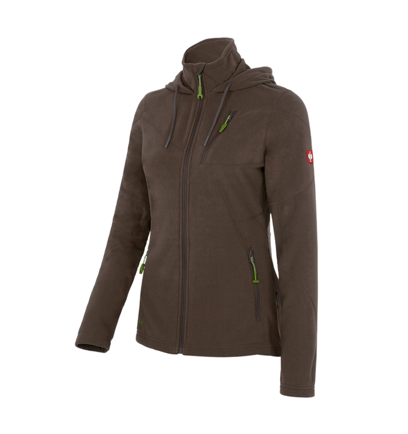 Jacken: Kapuzen Fleece Jacke e.s.motion 2020, Damen + kastanie 1