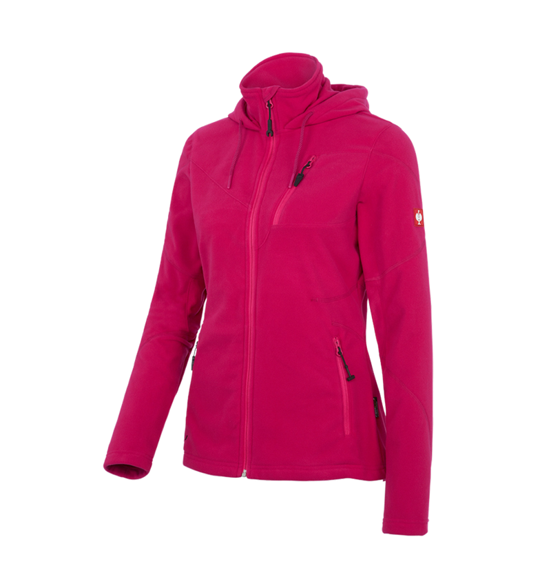Jacken: Kapuzen Fleece Jacke e.s.motion 2020, Damen + beere 1