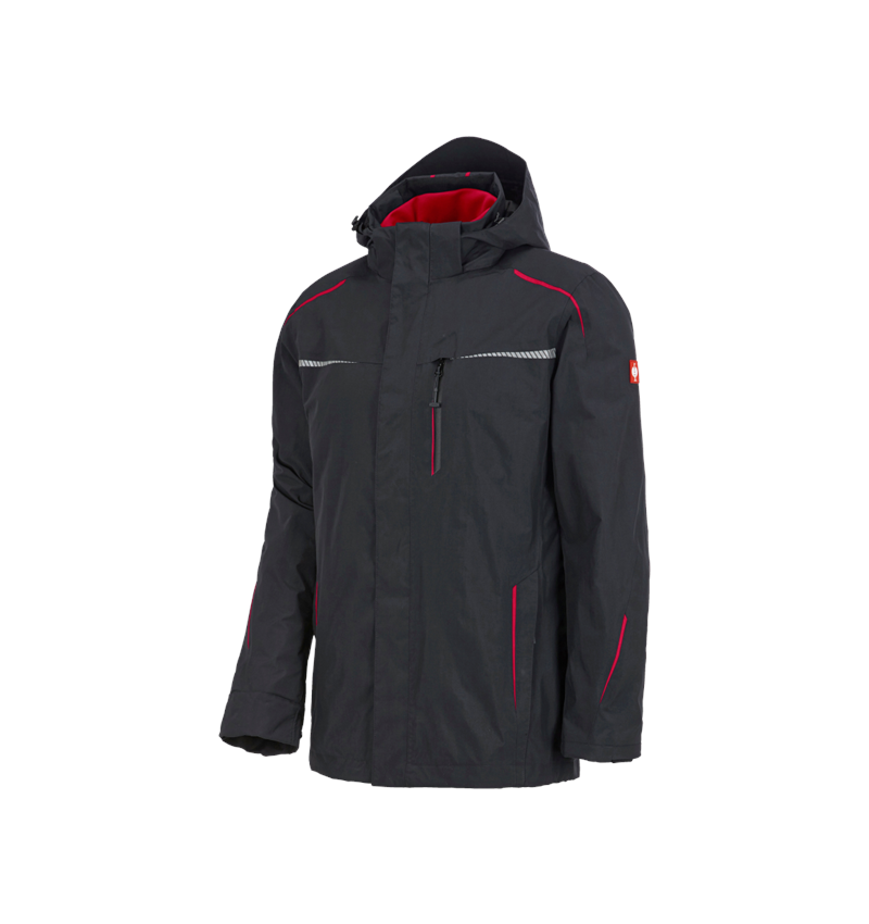 Arbeitsjacken: 3 in 1 Funktionsjacke e.s.motion 2020, Herren + graphit/feuerrot 4