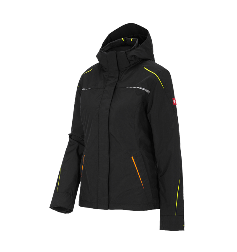 Vestes de travail: Veste de fonction 3 en 1 e.s.motion 2020,femmes + noir/jaune fluo/orange fluo