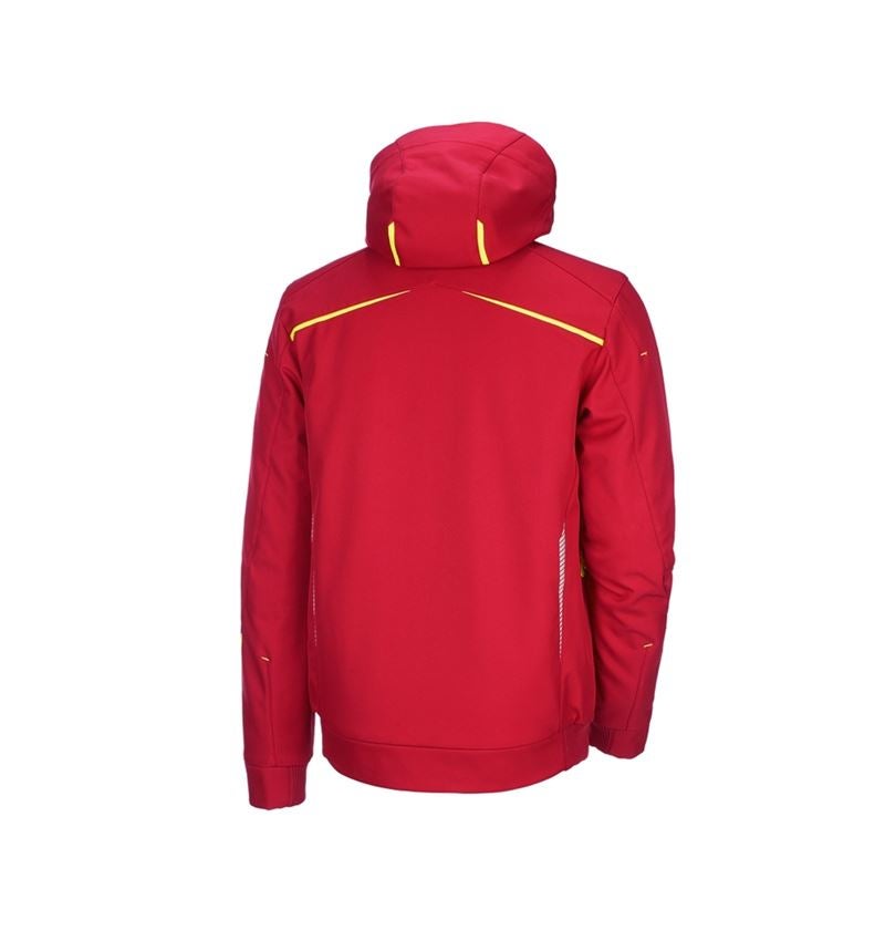 Vestes de travail: Veste softshell d'hiver e.s.motion 2020, hommes + rouge vif/jaune fluo 7