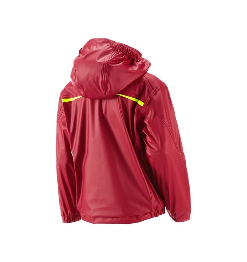 Vestes: Veste de pluie e.s.motion 2020 superflex, enfants + rouge vif/jaune fluo 1