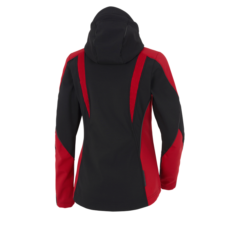 Vestes de travail: Veste Softshell e.s.vision, femmes + noir/rouge 3