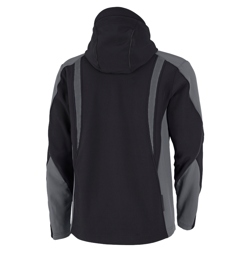 Jacken: Softshelljacke e.s.vision + schwarz/zement 3