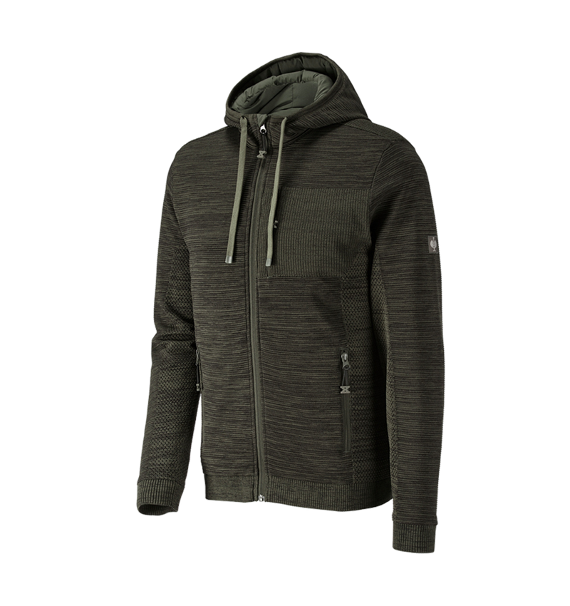 Vestes de travail: Veste coupe-vent en tricot capuche e.s.motion ten + vert camouflage mélange 1