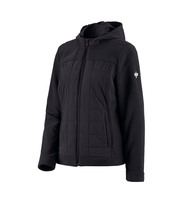 Vestes de travail: Veste en laine polaire à cap. hybr. e.s.concrete,f + noir 2
