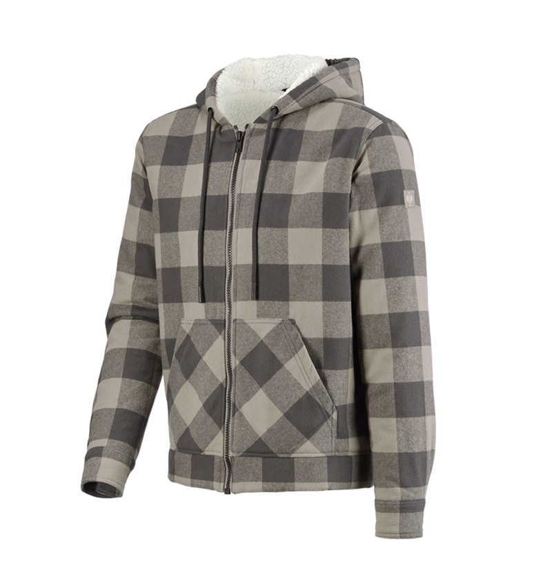 Jacken: Karo-Kapuzenjacke e.s.iconic + delphingrau/carbongrau 7