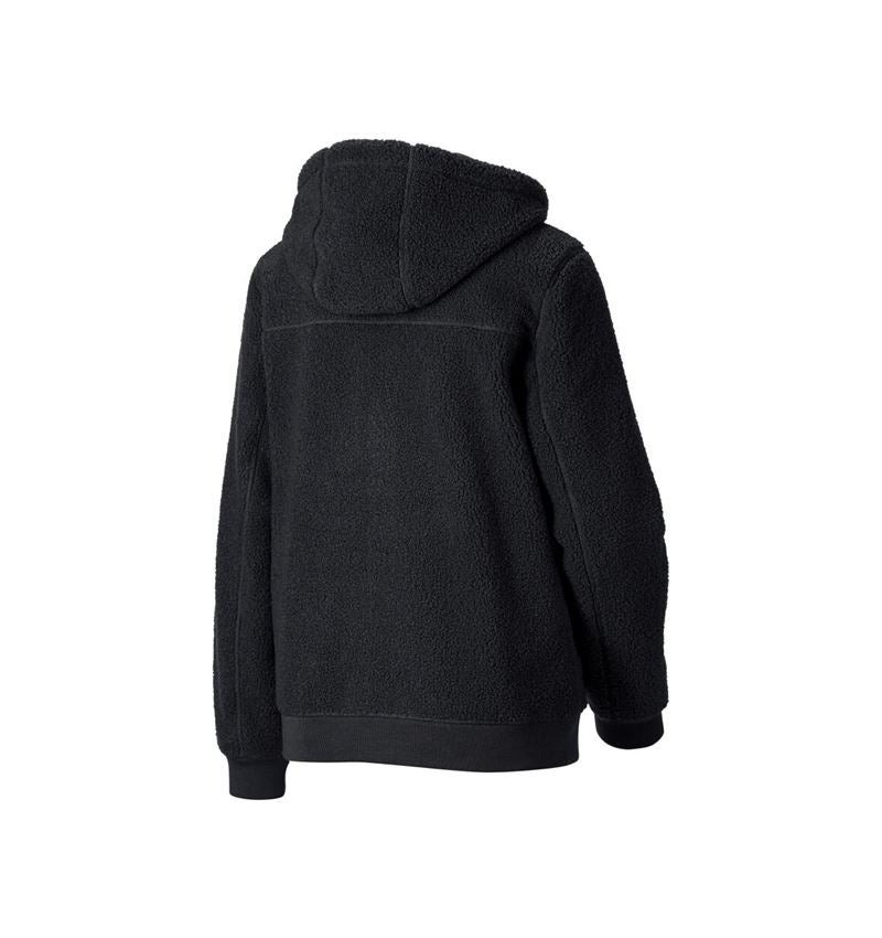 Bekleidung: Faserpelz Kapuzenjacke e.s.e:pic, Damen + schwarz 5