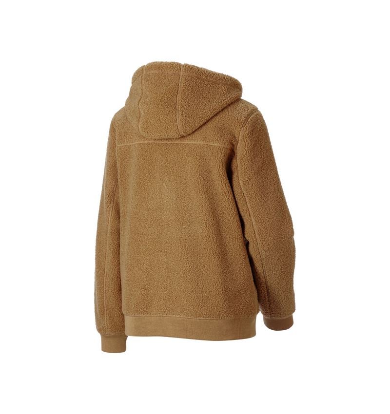 Vestes de travail: Veste à capuche fibre polaire e.s.e:pic, femmes + brun amande 7