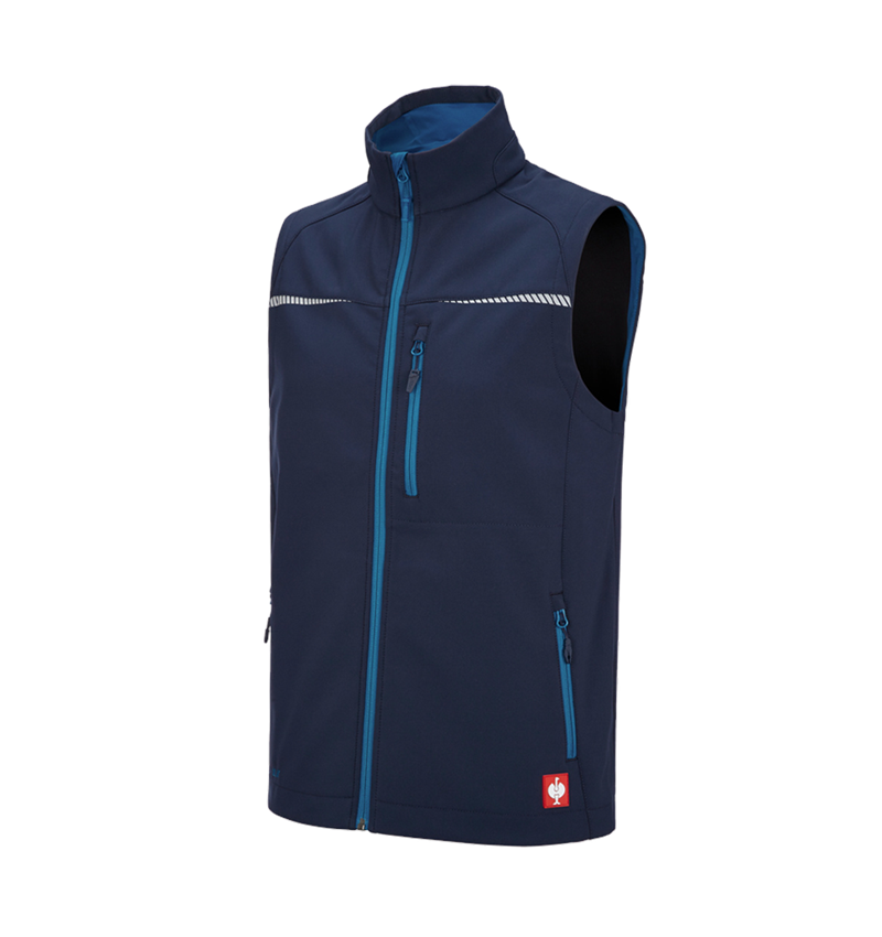 Westen: Softshell Weste e.s.motion 2020 + dunkelblau/atoll 3