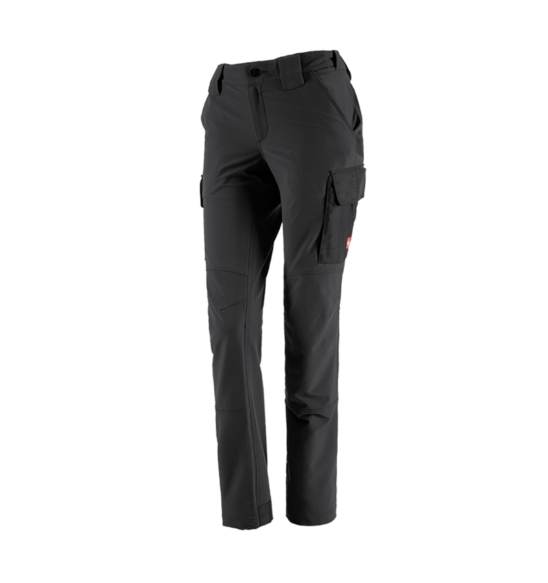 Hosen: Funktions Cargohose e.s.dynashield solid, Damen + schwarz 4