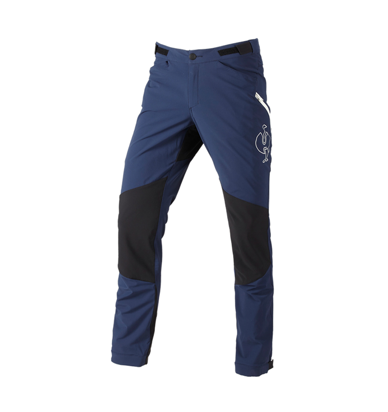 Hosen: Funktionshose e.s.trail + tiefblau/weiß 3