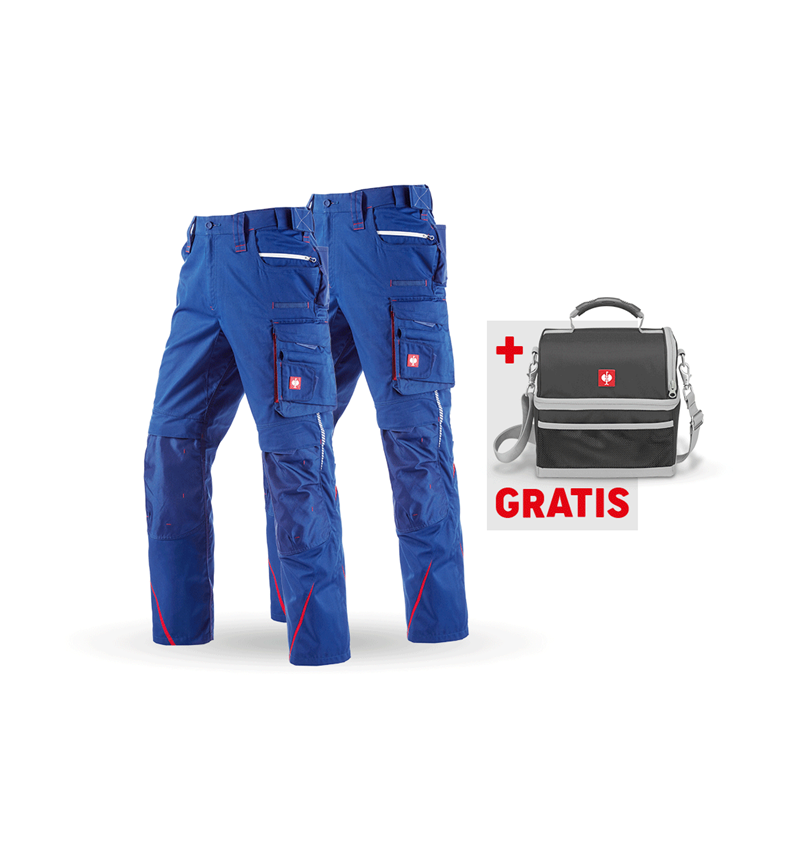 Bekleidung: SET: Bundhose + Winter Bundhose e.s.motion 2020 + kornblau/feuerrot