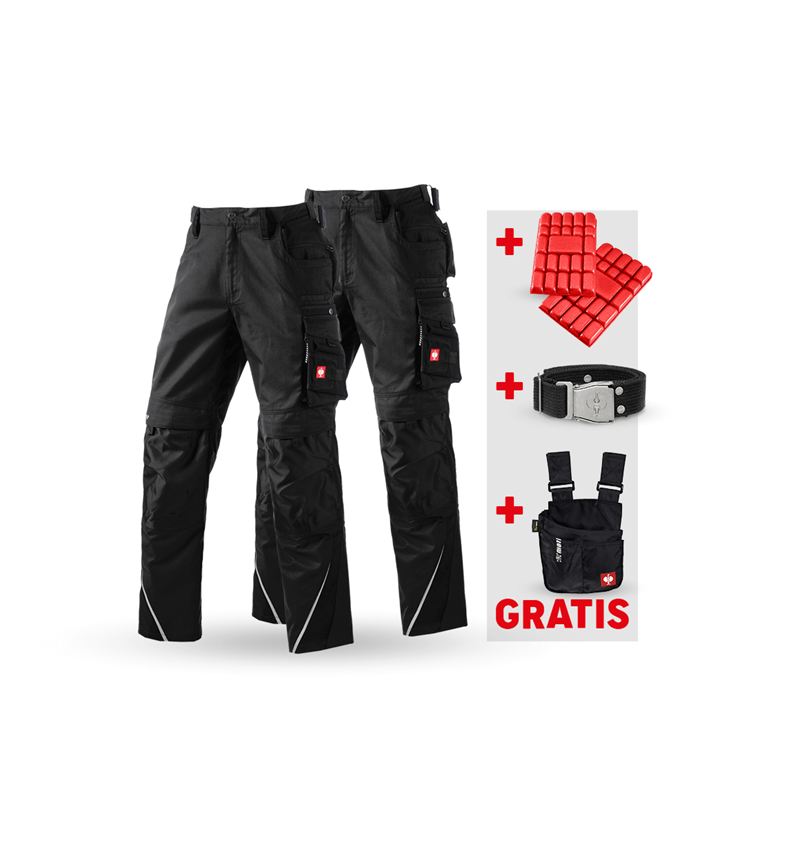 Bekleidungs-Sets: SET: Bundhose + Winter Bundhose e.s.motion + schwarz