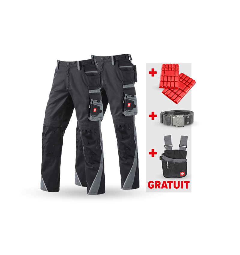 Vêtements: KIT : Pantalon + pantalon d'hiver e.s.motion + graphite/ciment