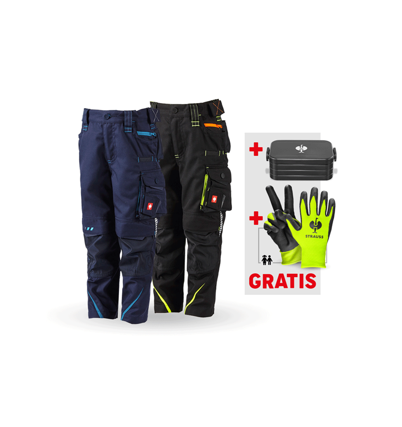 Größere Geschenke: SET: 2x Kinder-Bundhose e.s.motion 2020 + dunkelblau/atoll