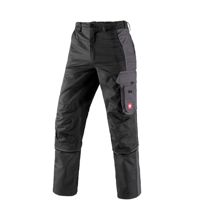 Pantalons de travail: Pantalon à taille élastique av. Zip-off e.s.active + noir/anthracite 2