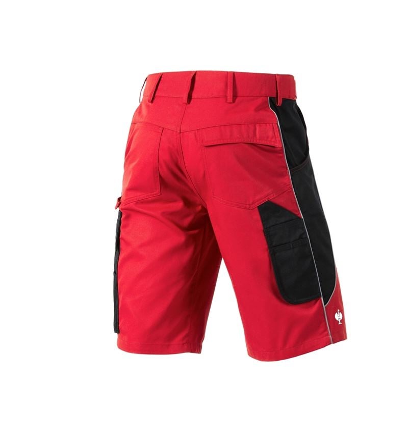 Pantalons de travail: Short e.s.active + rouge/noir 3