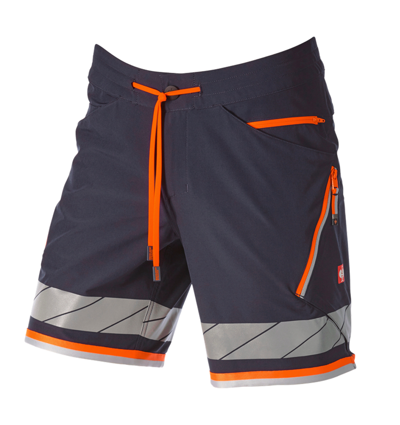 Hosen: Reflex Funktions Short e.s.ambition + dunkelblau/warnorange 7