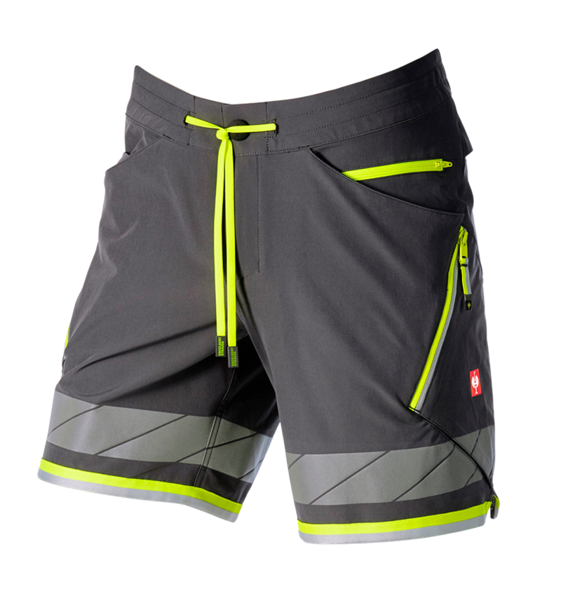 Hosen: Reflex Funktions Short e.s.ambition + anthrazit/warngelb 7