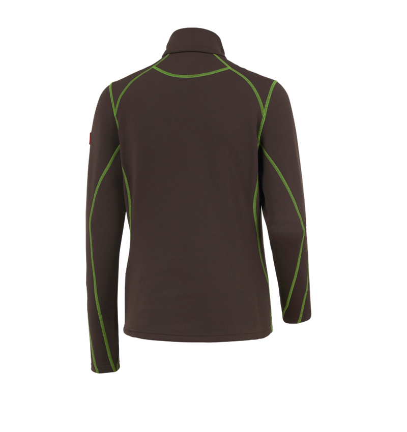 Hauts: Pull de fon.thermo stretch e.s.motion 2020,fe. + marron/vert d'eau 3