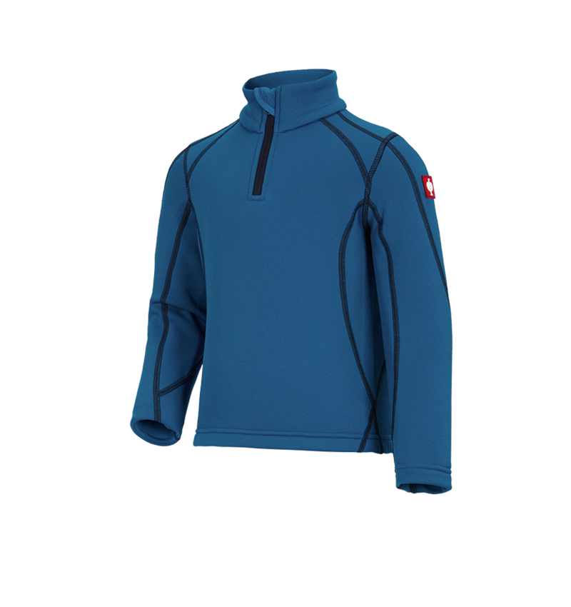 Hauts: Pull de f. thermo stretch e.s.motion 2020, enfants + atoll/bleu foncé 4