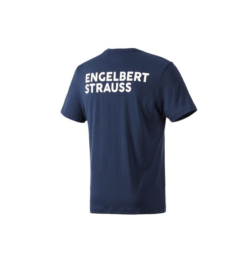 Shirts & Co.: T-Shirt Merino e.s.trail + tiefblau/weiß 5