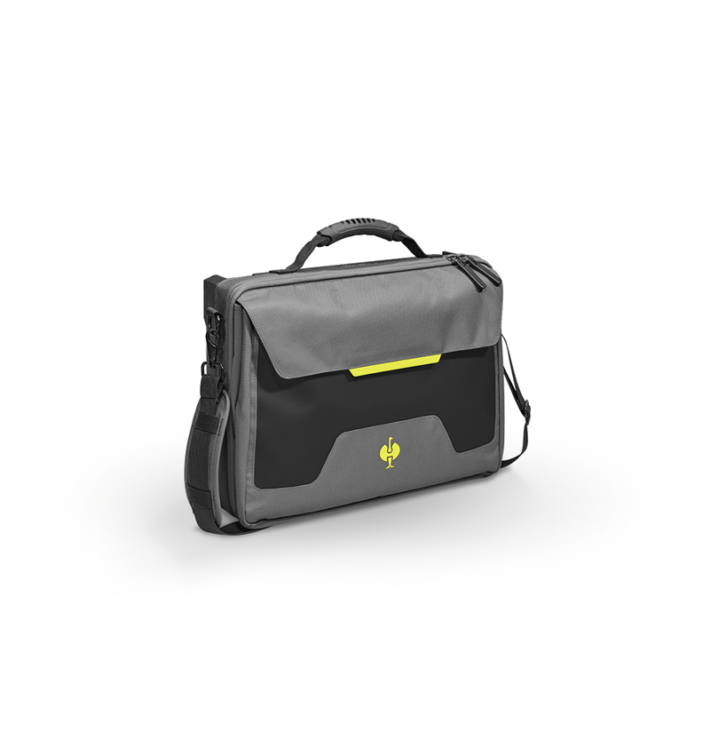 STRAUSSbox System: STRAUSSbox Laptoptasche + basaltgrau/acidgelb