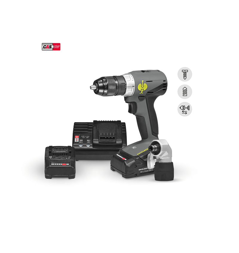 Outils électriques: 18,0 V Perceuse-visseuse multiple sur batterie M + gris basalte/jaune acide