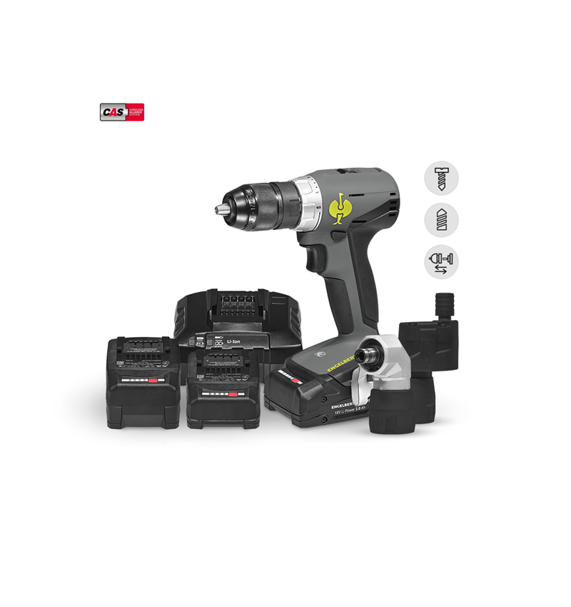 Outils électriques: 18,0 V Perceuse-visseuse multiple sur batterie M + gris basalte/jaune acide