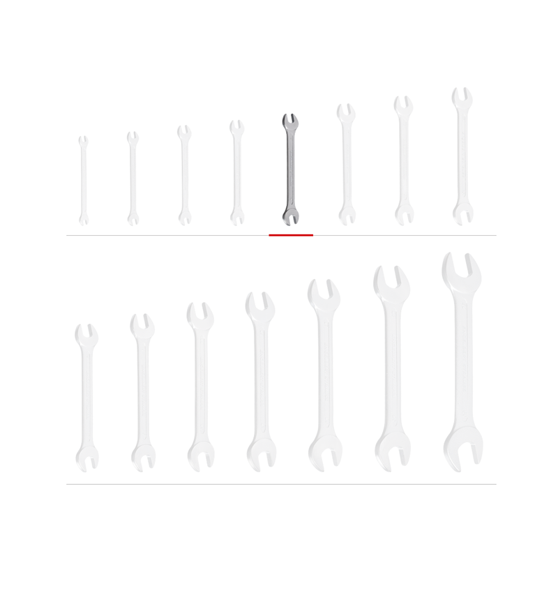 Clé à vis: e.s. Double clé à fourche, 1 unité