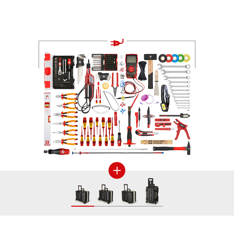 Outils: Jeu d'outils Elektro Meister avec chariot à outils