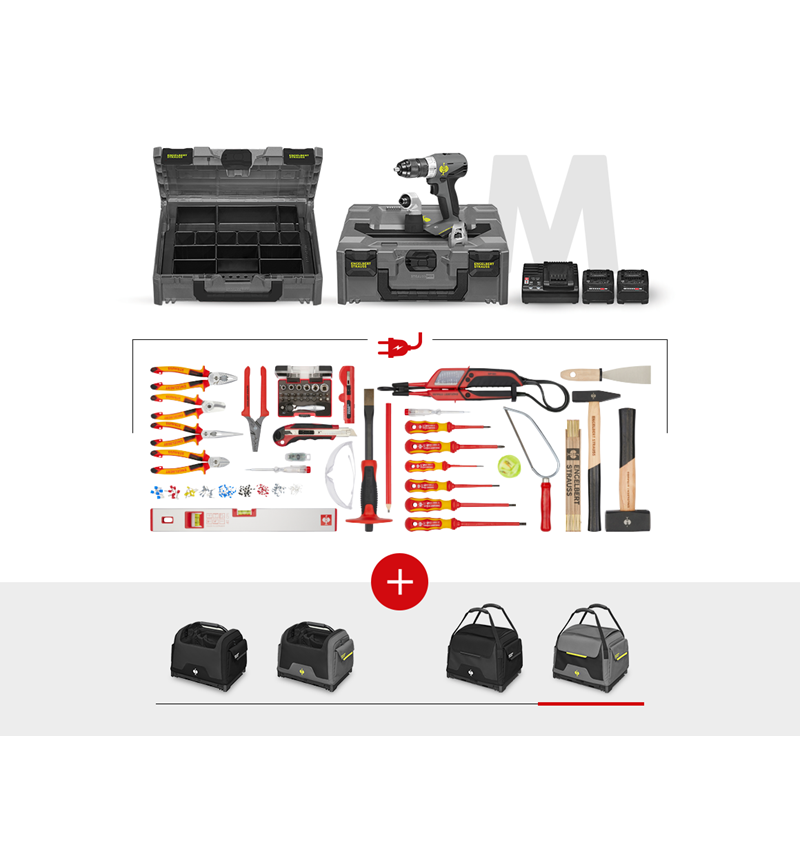 Outils électriques: Set d'outils élec. + 18,0 V visseuse multi batt. + gris basalte/jaune acide