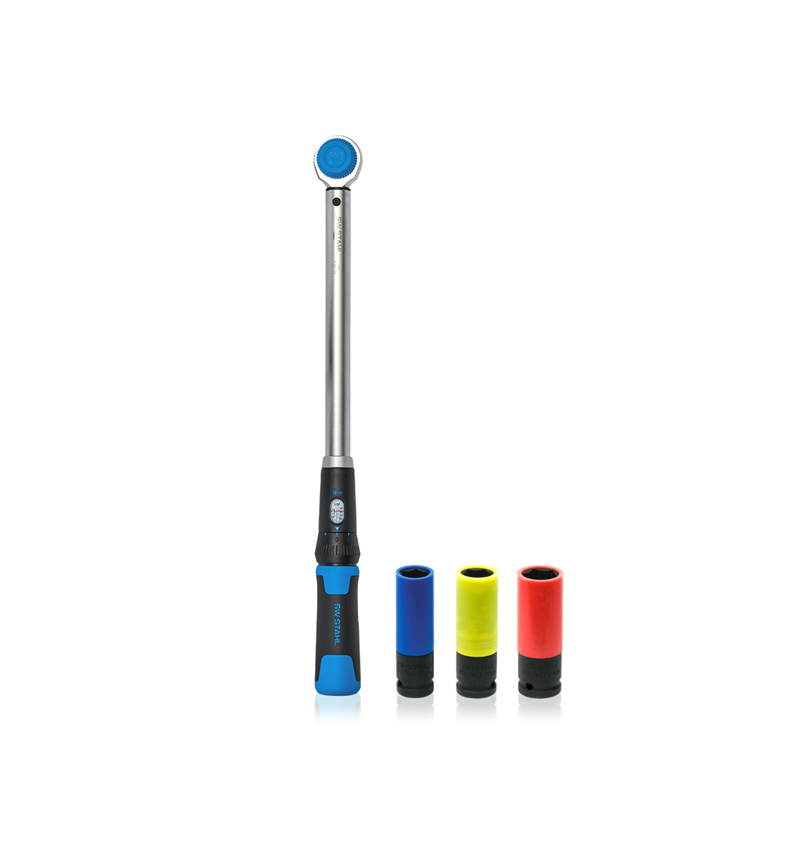 Clé à douille: Kit de clé dynamométrique d'atelier 1/2", 4 pièces