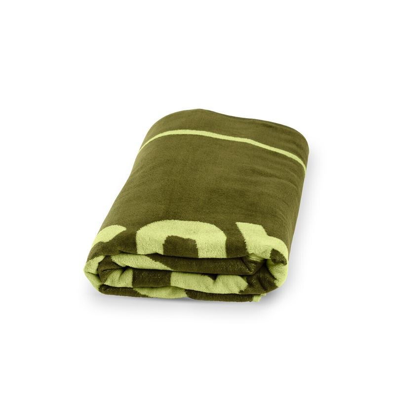 Vêtements: e.s. Serviette de sauna et de plage + vert genévrier/vert citron